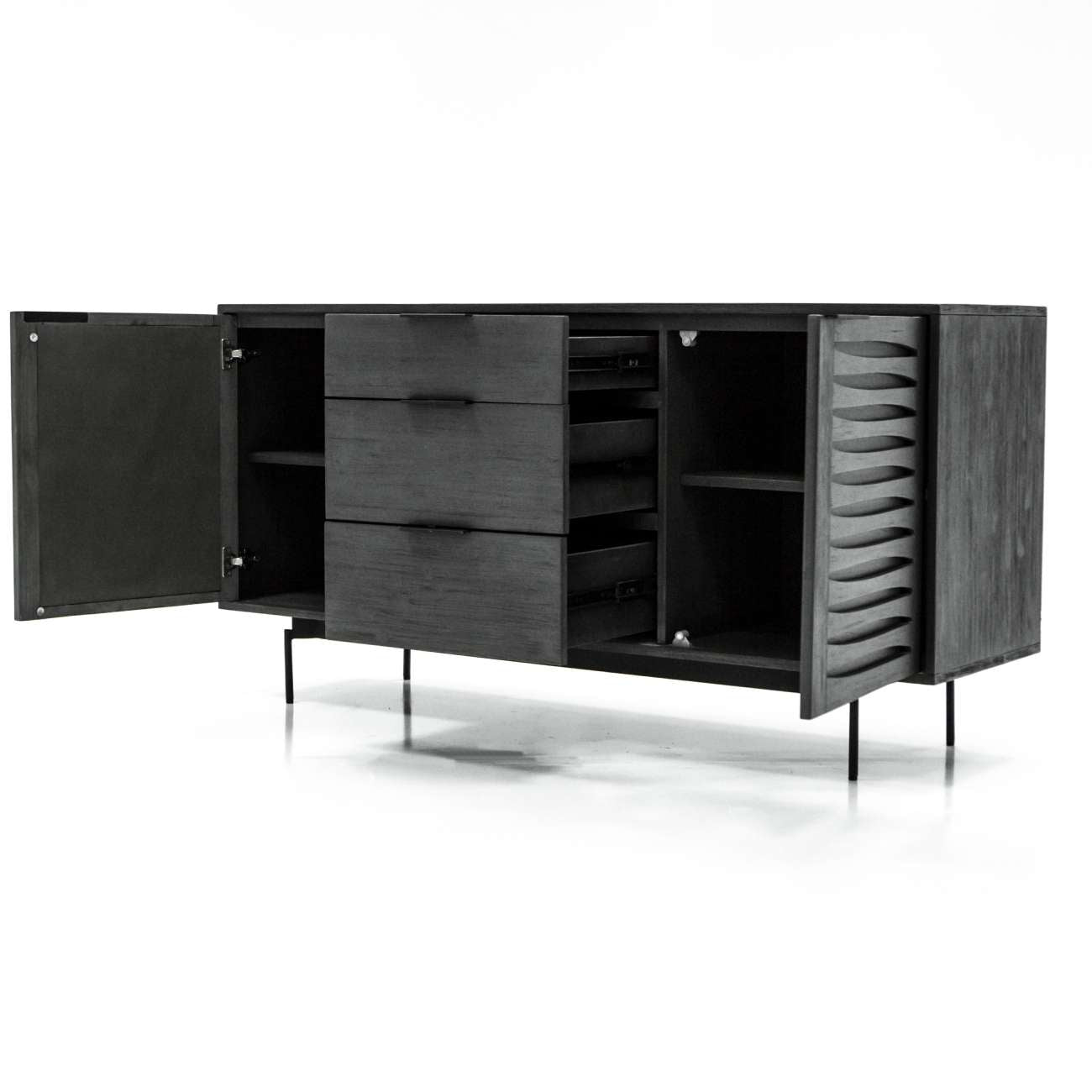 Black Acacia Buffet Cabinet